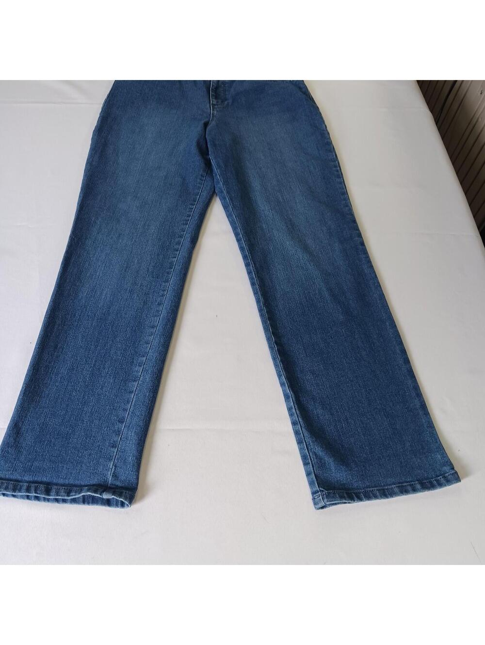 Gloria Vanderbilt Amanda Women's Blue Cotton Blend Denim Jeans Size 12 (30×30.5) - Picture 16 of 16